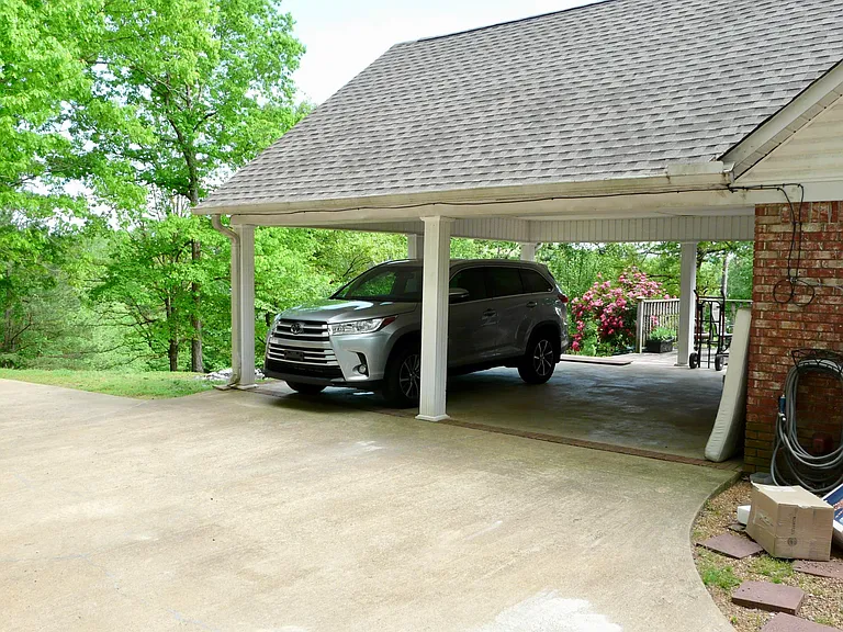 The Carport/covered back porch