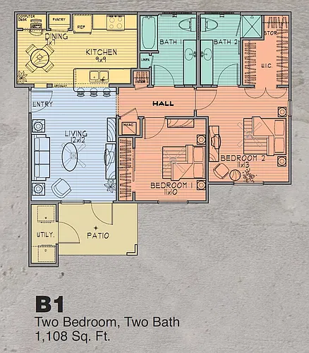 Floor plan B1 - B3