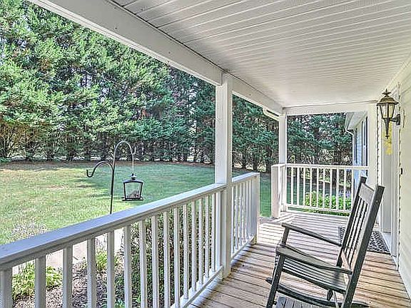Inviting covered front porch