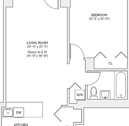 2nd image of 200 W 60th St APT 26D