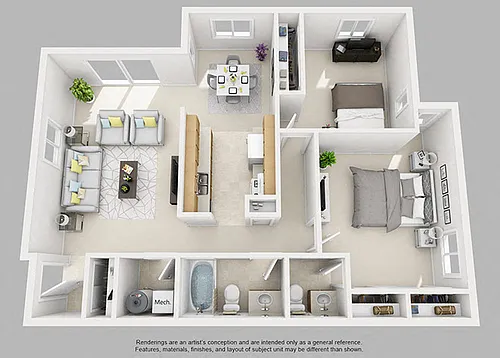 Floor plan Two Bedroom