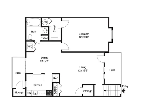 Floor plan One Bedroom