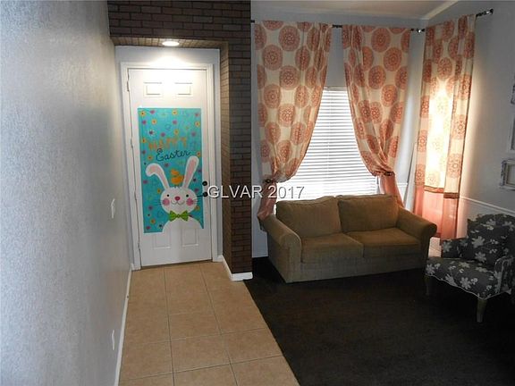 Front door and living room