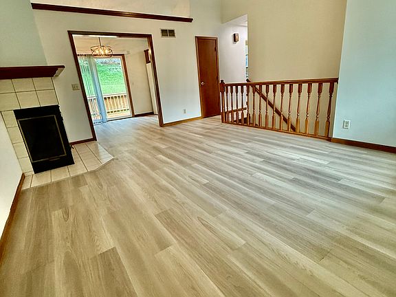 Living room, wood buring fireplace