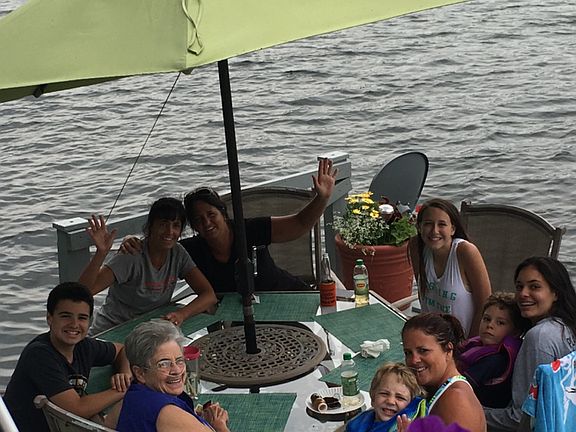 Family fun on the deck 
