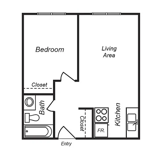 Floor plan Single Room