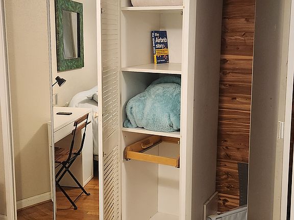 Double closets in Bedroom