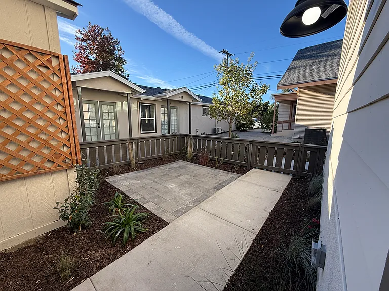 gated private patio