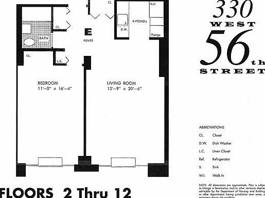 1st image of 330 W 56th St APT 15E