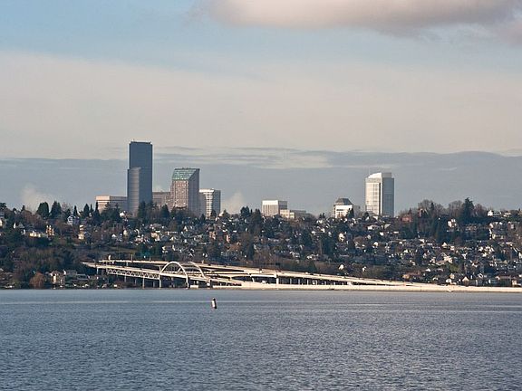 Westerly views include the Seattle skyline.