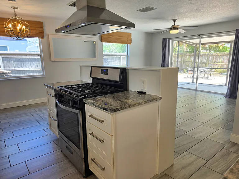 Kitchen - View 2 & Living Area