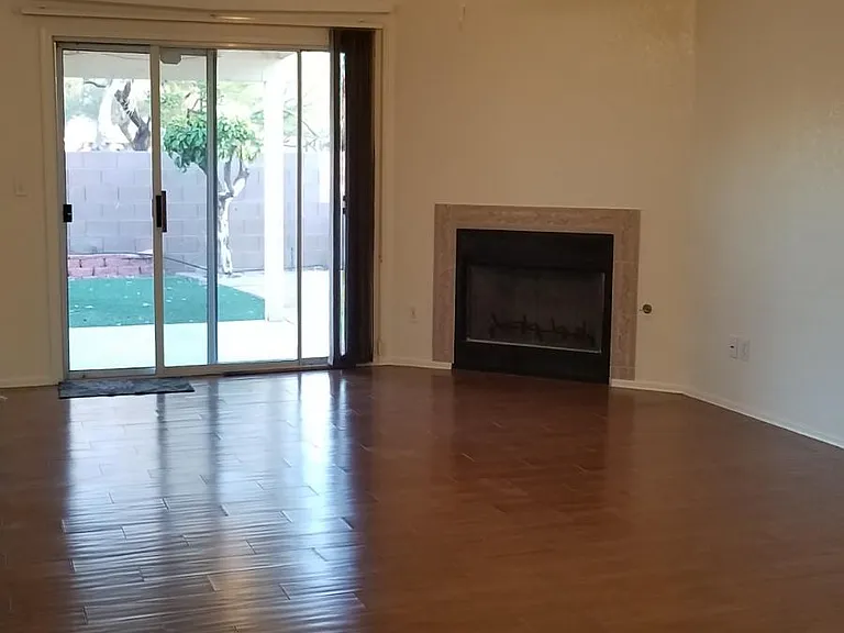 family room with fireplace