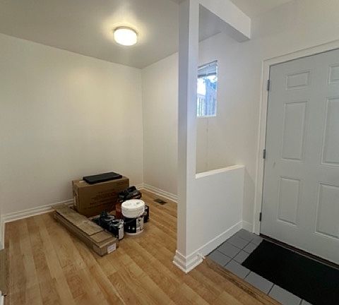 Cozy dining nook. All construction supplies will be removed :)
