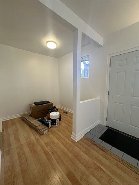 Cozy dining nook. All construction supplies will be removed :)