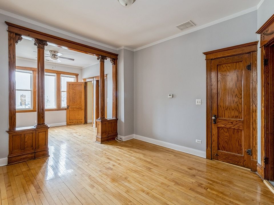 sunny entry room and living room