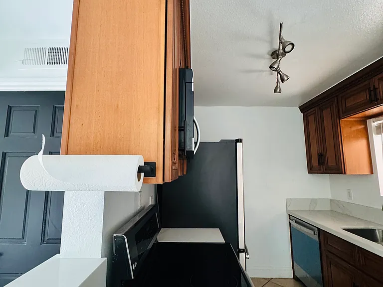 side view of kitchen