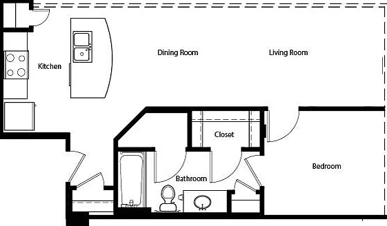 Gallery At Turtle Creek - AC - 1 Beds - 1 Baths - 632 Sq. ft.
