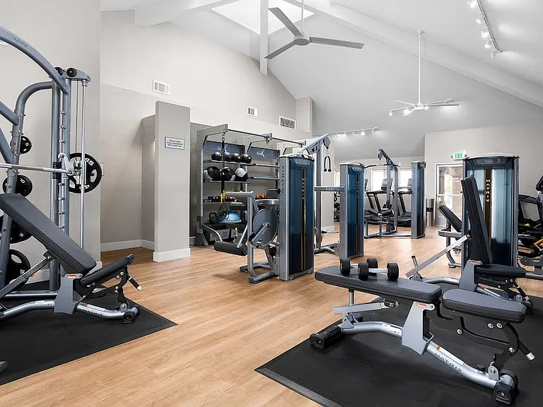 State-of-the-art fitness center with strength equipment