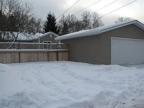 Rear parking and garage