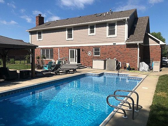 Rear elevation and pool