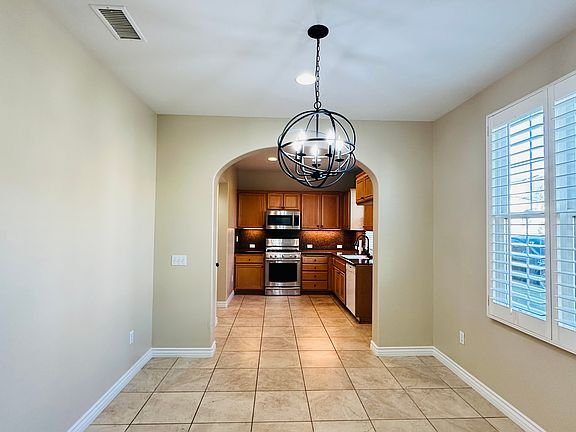 dining room and kitchen, view from the front door