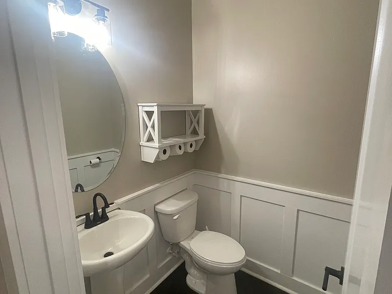 Powder room off kitchen
