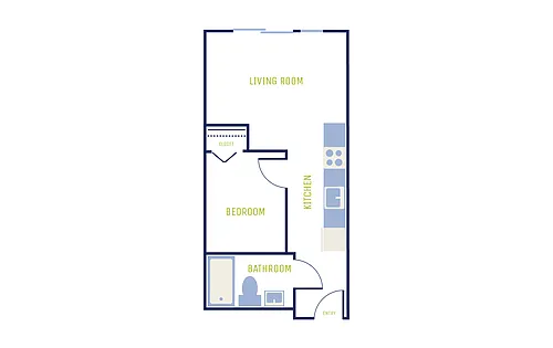 Floor plan 1X1 G