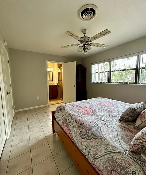 Master suite with Queen bed and full bathroom