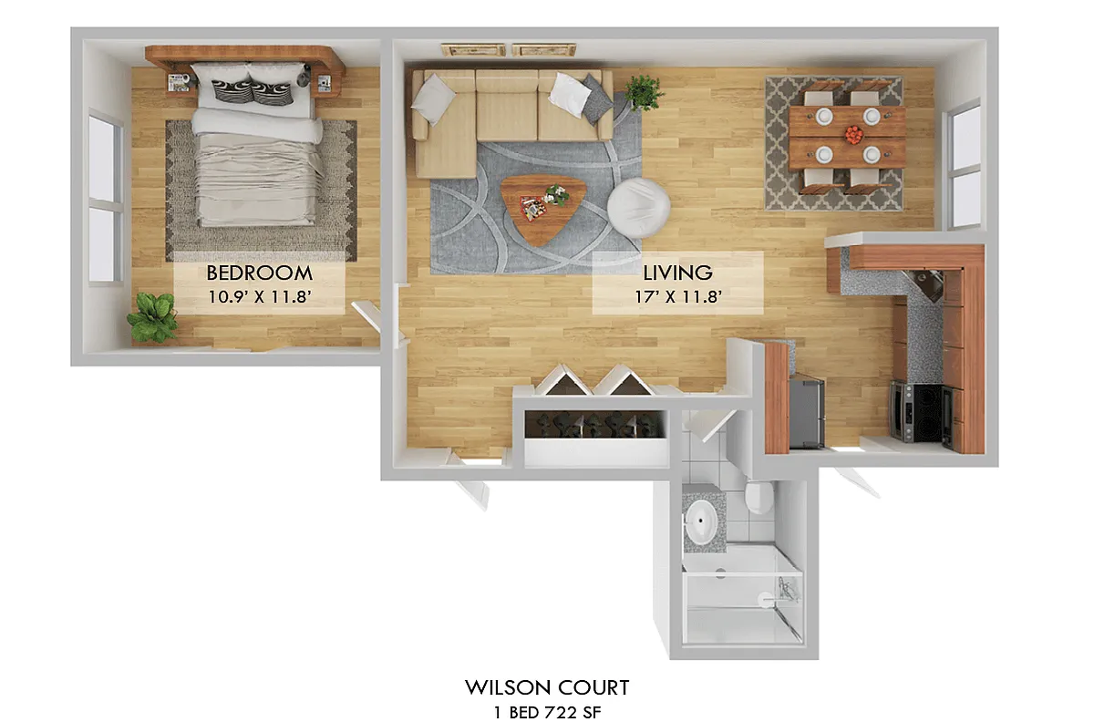 Floor plan One Bedroom