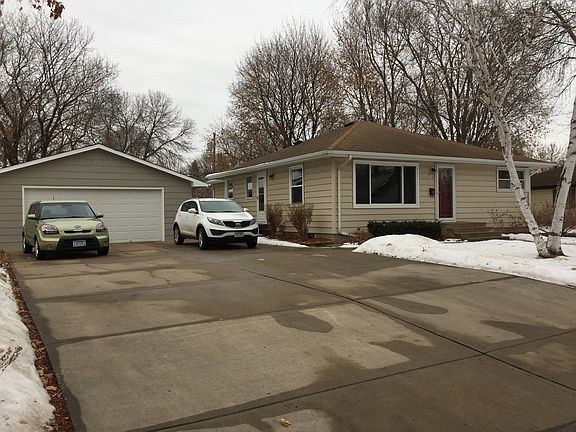 Large concrete driveway.