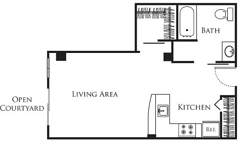 Floor plan Micro Studio - C4 223