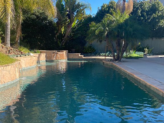The pool is perfect for swimming laps