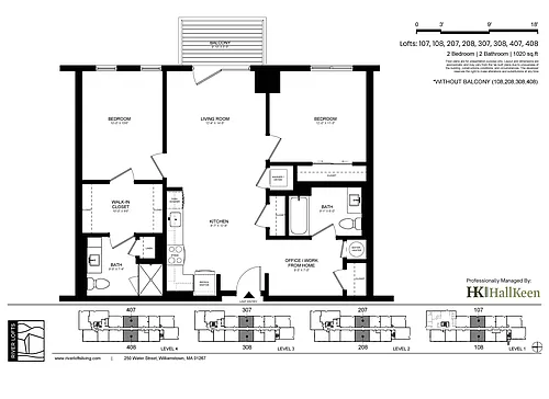 Floor plan Two Bedroom Two Bath - Affordable