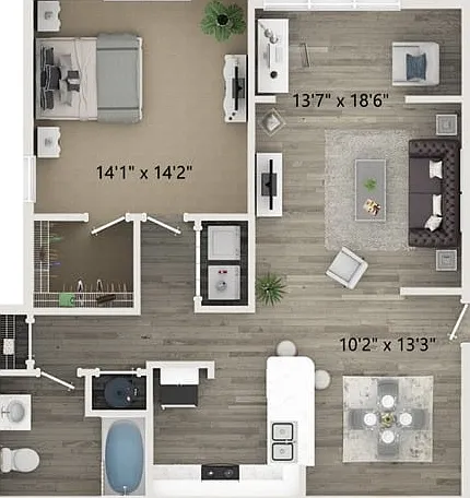 One Bedroom One Bath Floor Plan One Bedroom One Bath Floor Plan
