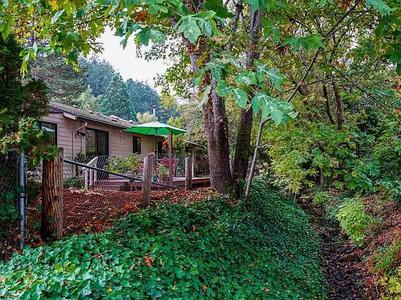 Enjoy entertaining or early morning coffee on your large deck with view and babbling sound of creek.