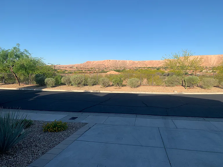 View of the Mesa from front of the house with no neighbor neighbors across the street.