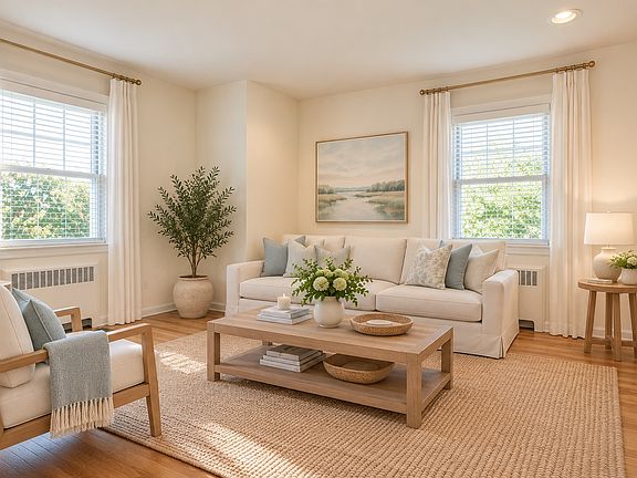 Virtually staged family room
