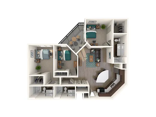 Floor plan 3X3 Price per bed