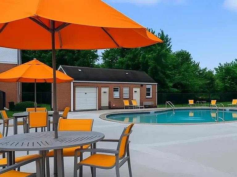 Welcome to Sunnybrae Apartments, where vibrant colors meet relaxation. Enjoy our inviting pool area, perfect for sunny days and social gatherings. Dive into your new lifestyle todayschedule a visit and see for yourself!