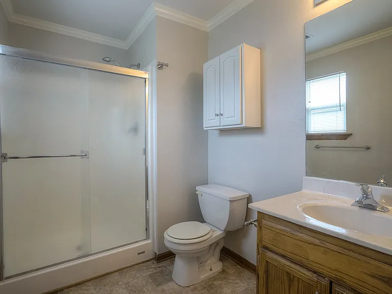 Lower bathroom with shower