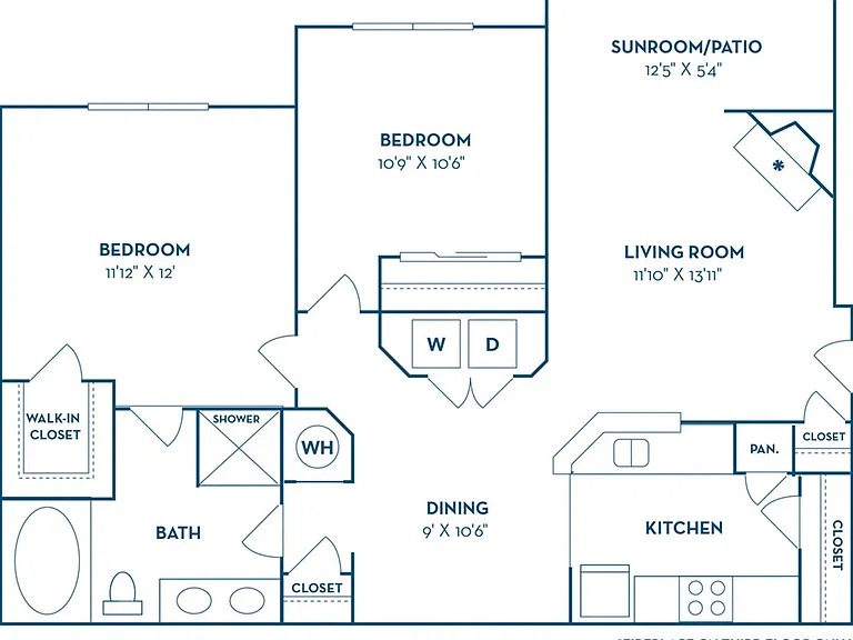 2 Bedroom | 1 Bath | 952 SF 2 Bedroom | 1 Bath | 952 SF