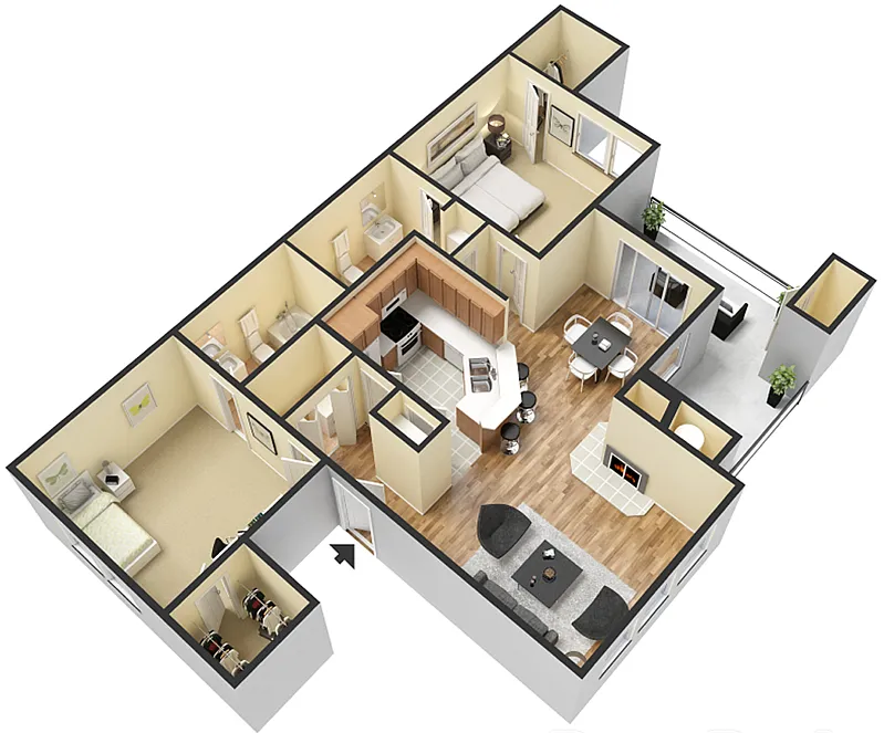 Floor plan B3