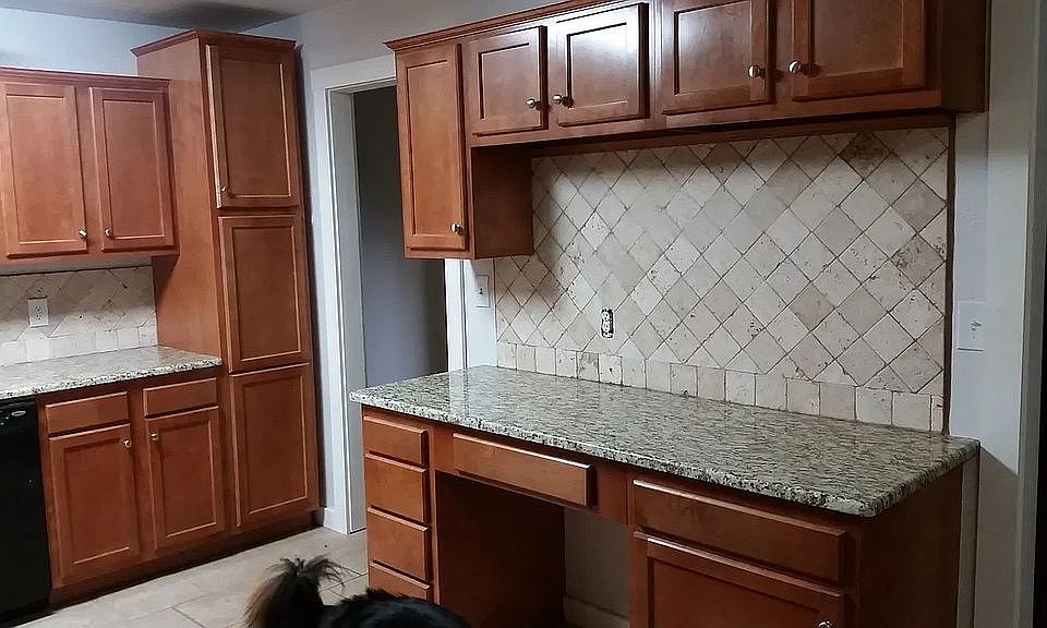 Built-in desk off Kitchen