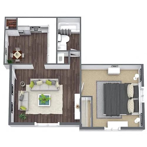 Floor plan A5: 1 Bed 1 Bath