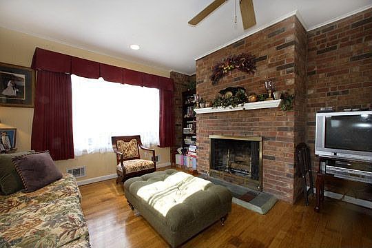Living room with fireplace