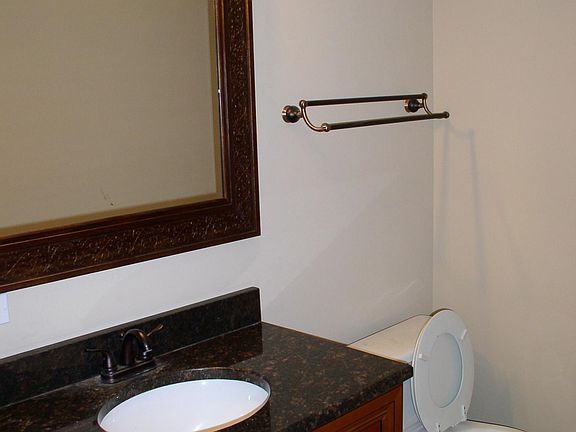 Basement powder room.