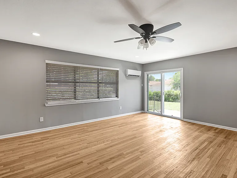 Easily see into your big back yard! Brand new mini split AC!