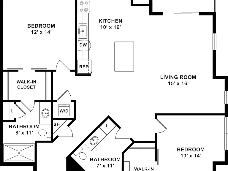 B7 Floor plan W Dimensions B7 Floor plan W Dimensions