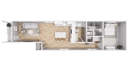 Floor plan 1x1 - 779 sqft - A3