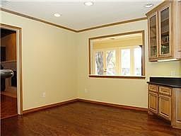 Hardwood floors in kitchen